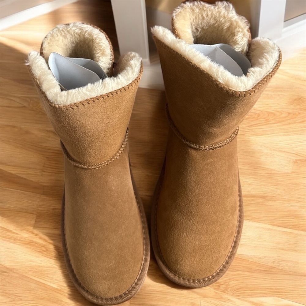 Style & Co. Tan Shearling-Lined Winter Boots